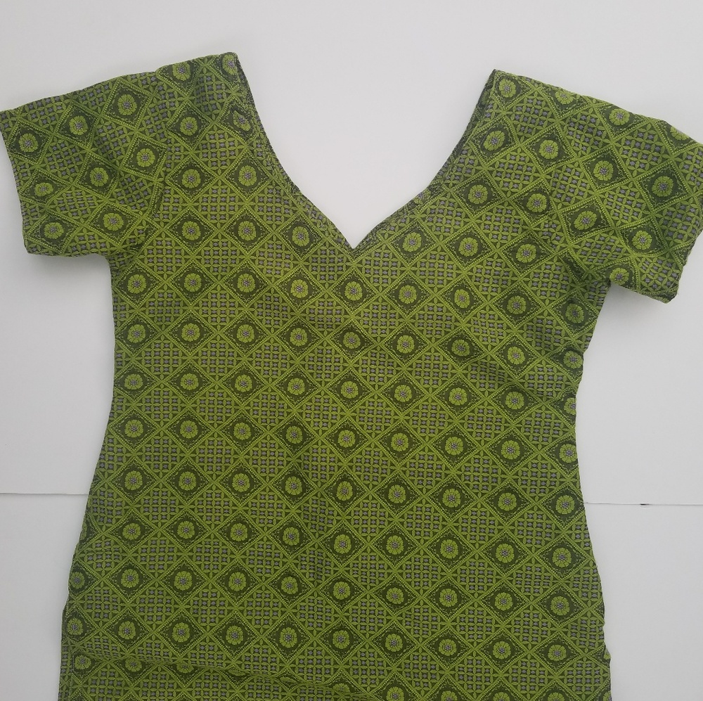 ⚡3/$12⚡ Vintage Boho Pattern Green Tunic